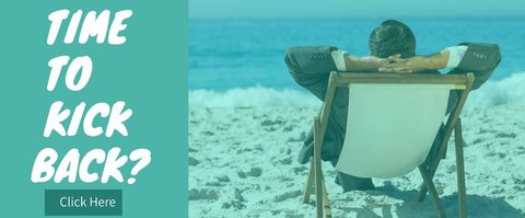 Businessman Relaxing on Beach Advertising Stress-Free Vacation