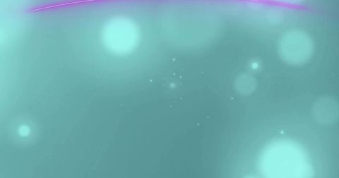 Vibrant Aqua Bokeh with Pink Neon Arc