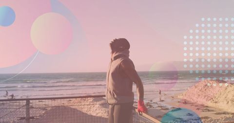 Outdoor Fitness and Relaxation Beach Stretching Session