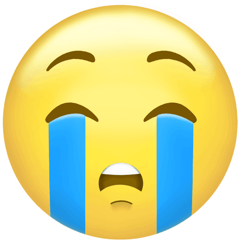 crying face emoji icon with streaming tears on transparent background - Download Free Stock Videos Pikwizard.com