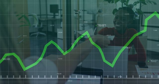 Rising Financial Graph Over Business Meeting in Modern Office - Download Free Stock Images Pikwizard.com