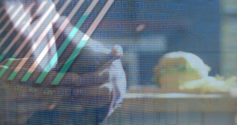 Financial data overlay with smartphone usage