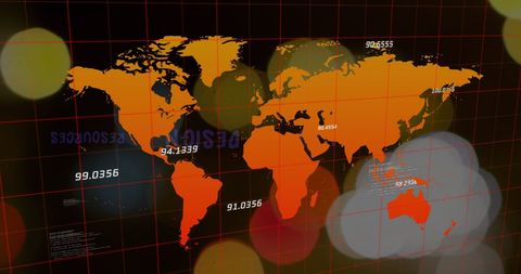 Global Business Financial Data Networking Map Overlay - Download Free Stock Images Pikwizard.com