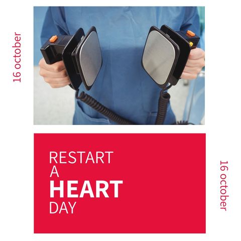 doctor holding defibrillator for cardiology awareness - Download Free Stock Templates Pikwizard.com