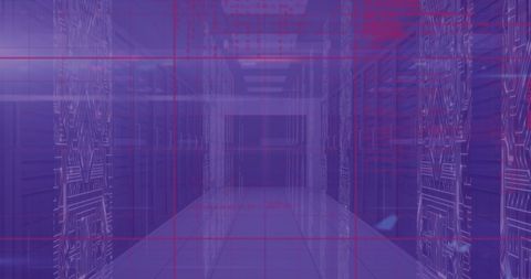 Virtual Data Overlay on Modern Server Room - Download Free Stock Images Pikwizard.com