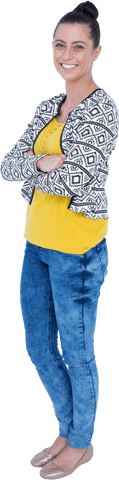 transparent confident smiling woman in casual wear standing arms crossed - Download Free Stock Videos Pikwizard.com