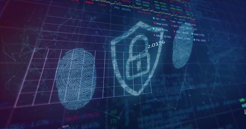 Biometric Security Concepts with Financial Data - Download Free Stock Images Pikwizard.com
