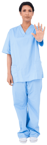 smiling nurse displaying open hand gesture on transparent background - Download Free Stock Videos Pikwizard.com
