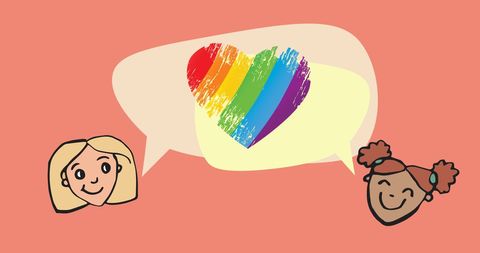 Celebrating Diversity and Inclusivity with Rainbow Heart - Download Free Stock Images Pikwizard.com