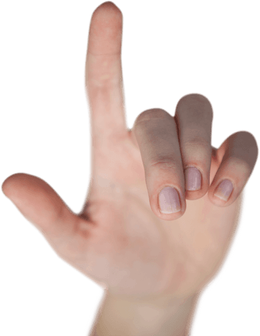 transparent close-up of hand with raised index finger - Download Free Stock Videos Pikwizard.com