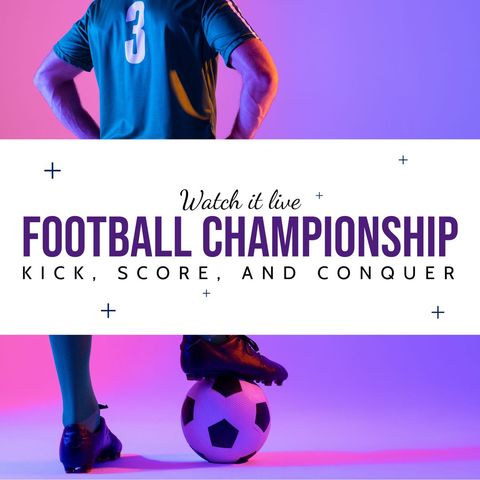 Football Championship Promo with Soccer Player and Ball - Download Free Stock Templates Pikwizard.com