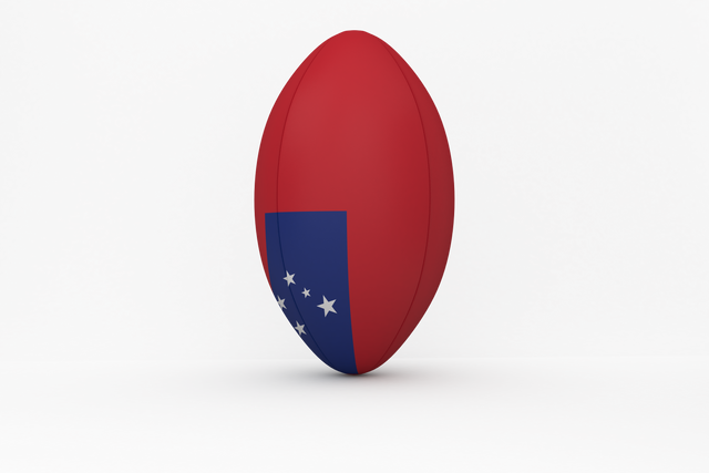 Samoa Flag on Transparent Rugby Ball - Download Free Stock Videos Pikwizard.com