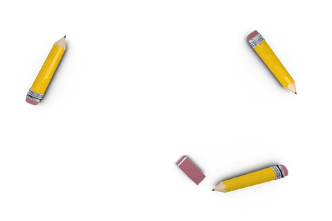 vector illustration of pencils and eraser on transparent background - Download Free Stock Videos Pikwizard.com