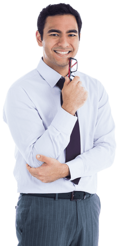 Smiling Professional Asian Businessman with Glasses on Transparent Background - Download Free Stock Videos Pikwizard.com