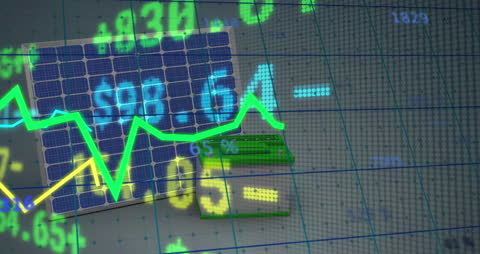 Digital Stock Market Trends Represented by Geometric Animation