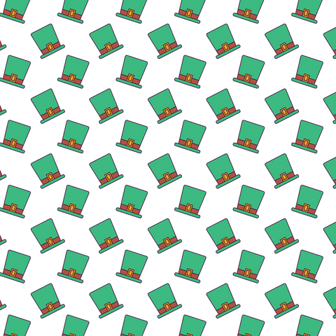 Seamless Pattern: St. Patrick's Day Hat Icons on Transparent Background - Download Free Stock Videos Pikwizard.com