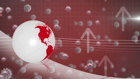 Global Pandemic Impact with Spinning Globe Animation