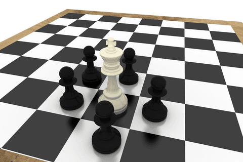 Transparent Chess Tension: White King Under Siege by Black Pawns - Download Free Stock Videos Pikwizard.com
