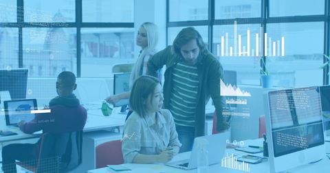 Young Professionals Analyzing Business Data in Modern Office Environment - Download Free Stock Images Pikwizard.com
