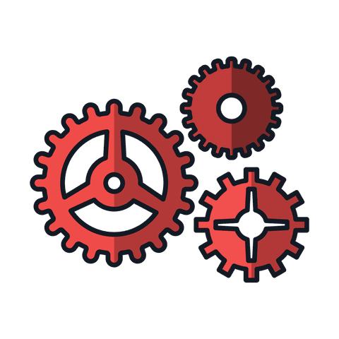 Red Gears on Transparent Background for Connection and Teamwork Concepts - Download Free Stock Videos Pikwizard.com