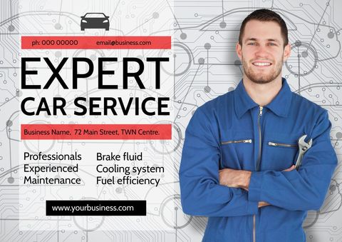 mechanic with car schematics background for automotive services - Download Free Stock Templates Pikwizard.com
