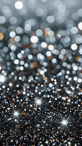 Shimmering glitter and sparkling bokeh vertical video for luxury backgrounds and overlays