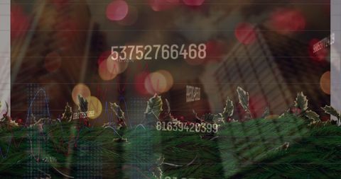 Global Business Data Interface with Holiday Theme - Download Free Stock Images Pikwizard.com