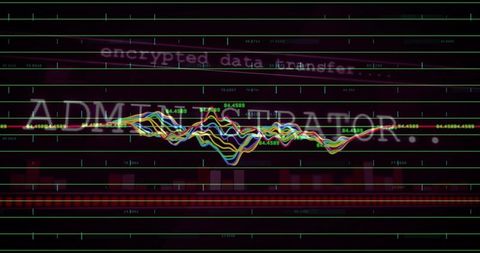 Dynamic Cybersecurity Data Visualization Interface Screen
