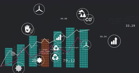 Eco-focused data analytics dashboard interface