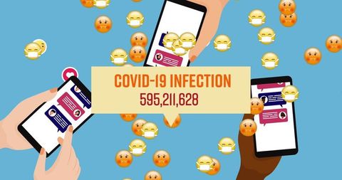 covid-19 infection cases and emoji reactions on social media - Download Free Stock Images Pikwizard.com