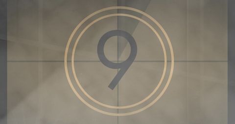 Vintage Film Countdown with Retro Style Number 9 - Download Free Stock Images Pikwizard.com