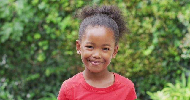 Joyful African American Girl Enjoying Outdoors in Garden - Download Free Stock Images Pikwizard.com