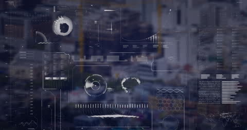 Digital Interface with Virtual Data over Urban Cityscape