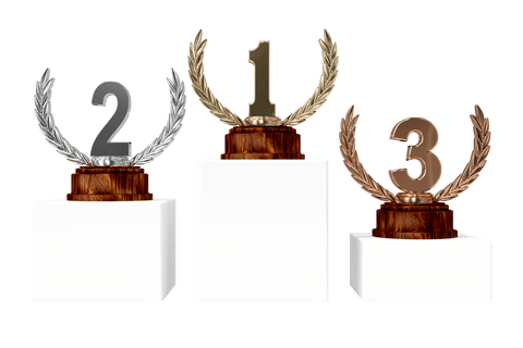 transparent 1st, 2nd, 3rd place trophies on white pedestals - Download Free Stock Videos Pikwizard.com
