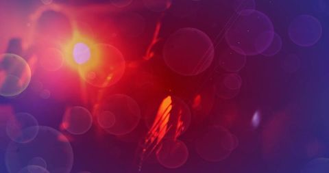 Abstract Neon Bokeh with Red-Orange Silhouette and Lensflare for Stage Backgrounds