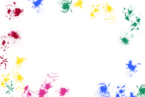 Bright Colorful Paint Stains Frame on Transparent Background - Download Free Stock Videos Pikwizard.com