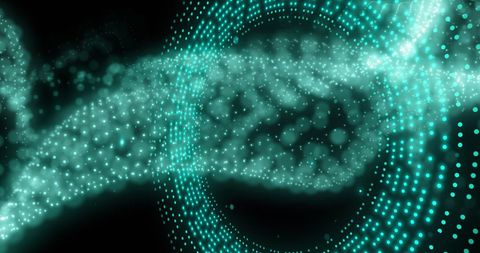 Abstract Digital Green Wave Pattern on Black Background - Download Free Stock Images Pikwizard.com
