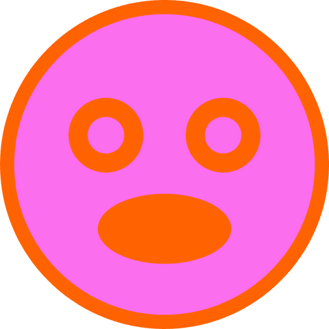 Surprised Emoji with Pink and Orange on Transparent Background - Download Free Stock Videos Pikwizard.com