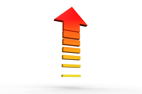 multicolor gradient up arrow on transparent background - Download Free Stock Videos Pikwizard.com