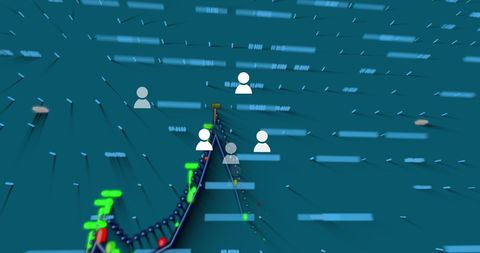 Abstract Data Visualization with User Network Illustration - Download Free Stock Images Pikwizard.com