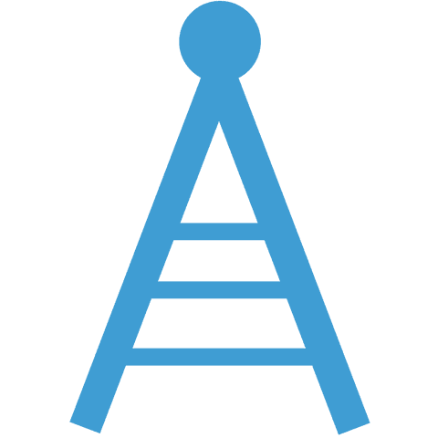 Abstract Blue Antenna Icon on Transparent Background - Download Free Stock Videos Pikwizard.com