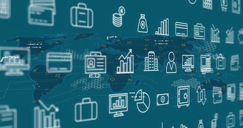 Global Financial Data Network Technology Background Concept - Download Free Stock Images Pikwizard.com