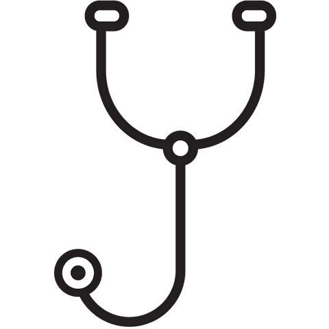 Digital stethoscope symbol vector on transparent background