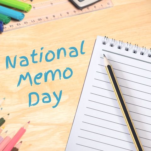 national memo day celebration with a notepad and pencil on desk - Download Free Stock Templates Pikwizard.com