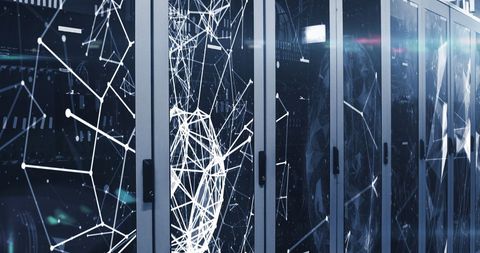 Futuristic IT Data Center with Digital Interface Visualization - Download Free Stock Images Pikwizard.com