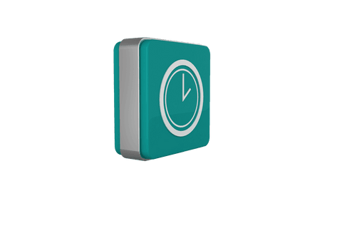 Aquamarine Cube with Clock on Transparent Background Illustrating Time - Download Free Stock Videos Pikwizard.com