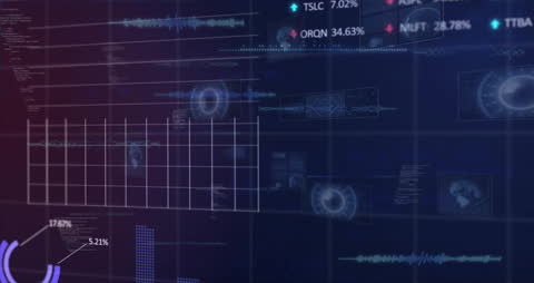 Digital Data Analytics Emerging Across Dark Background