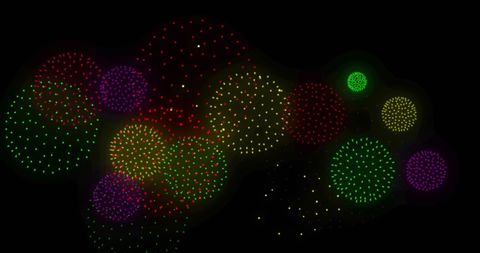 Colorful Fireworks Display on Black Background - Download Free Stock Images Pikwizard.com
