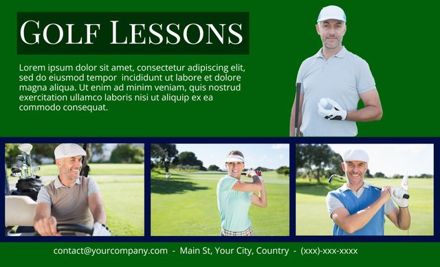 Professional Golf Lessons for All Skill Levels in Diverse Settings - Download Free Stock Templates Pikwizard.com