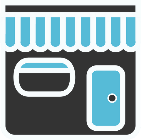 transparent blue storefront icon on clear background - Download Free Stock Videos Pikwizard.com